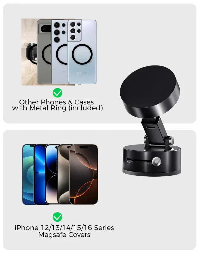 Vacuum Suction Magnetic Phone Holder