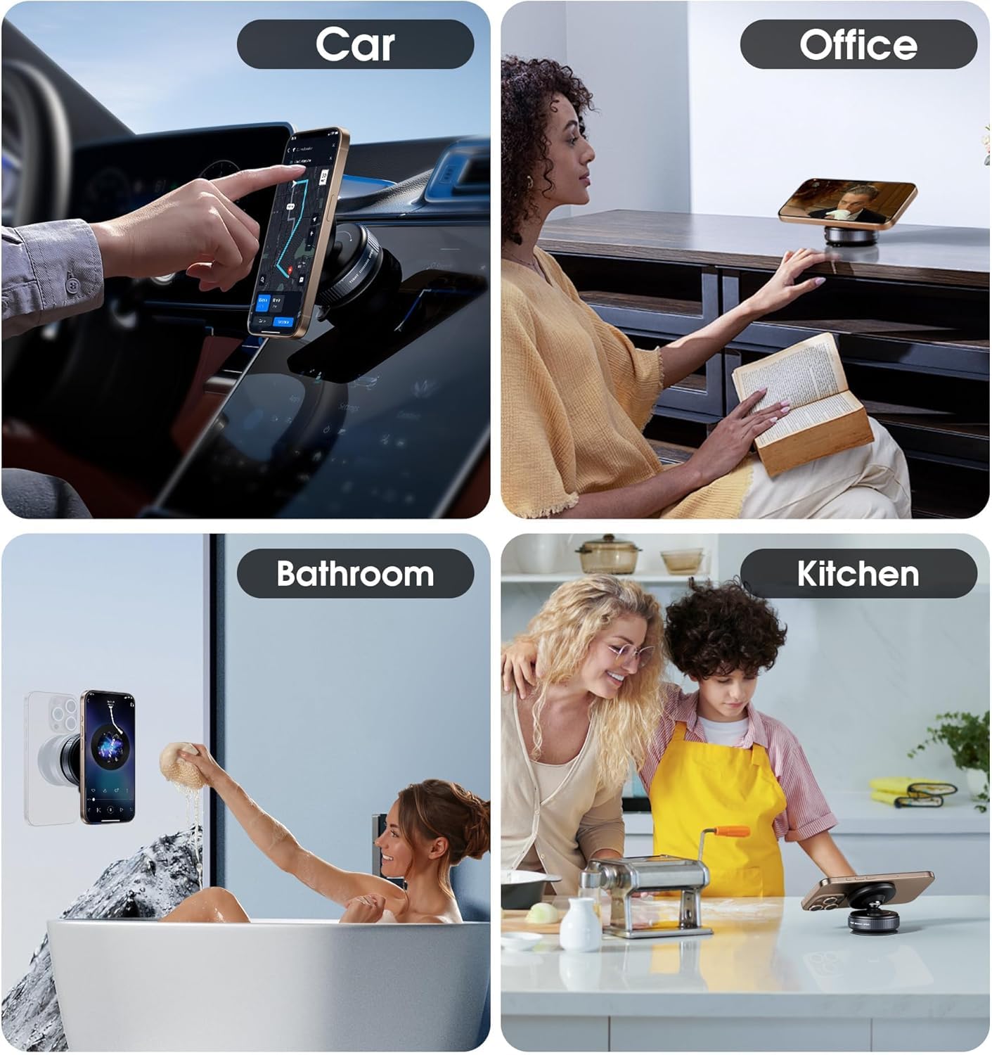 Magnetic Car/Desk Phone Holder (360° Rotation)