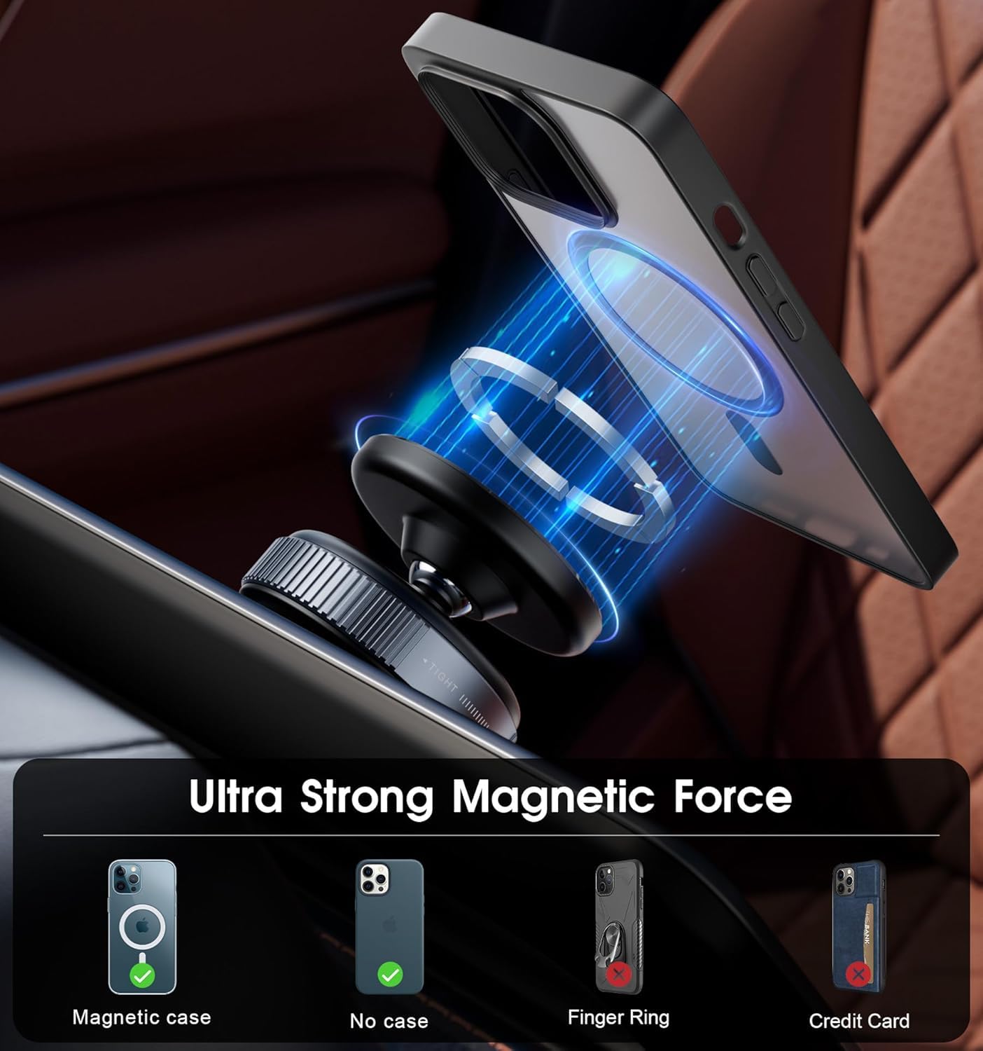 Magnetic Car/Desk Phone Holder (360° Rotation)