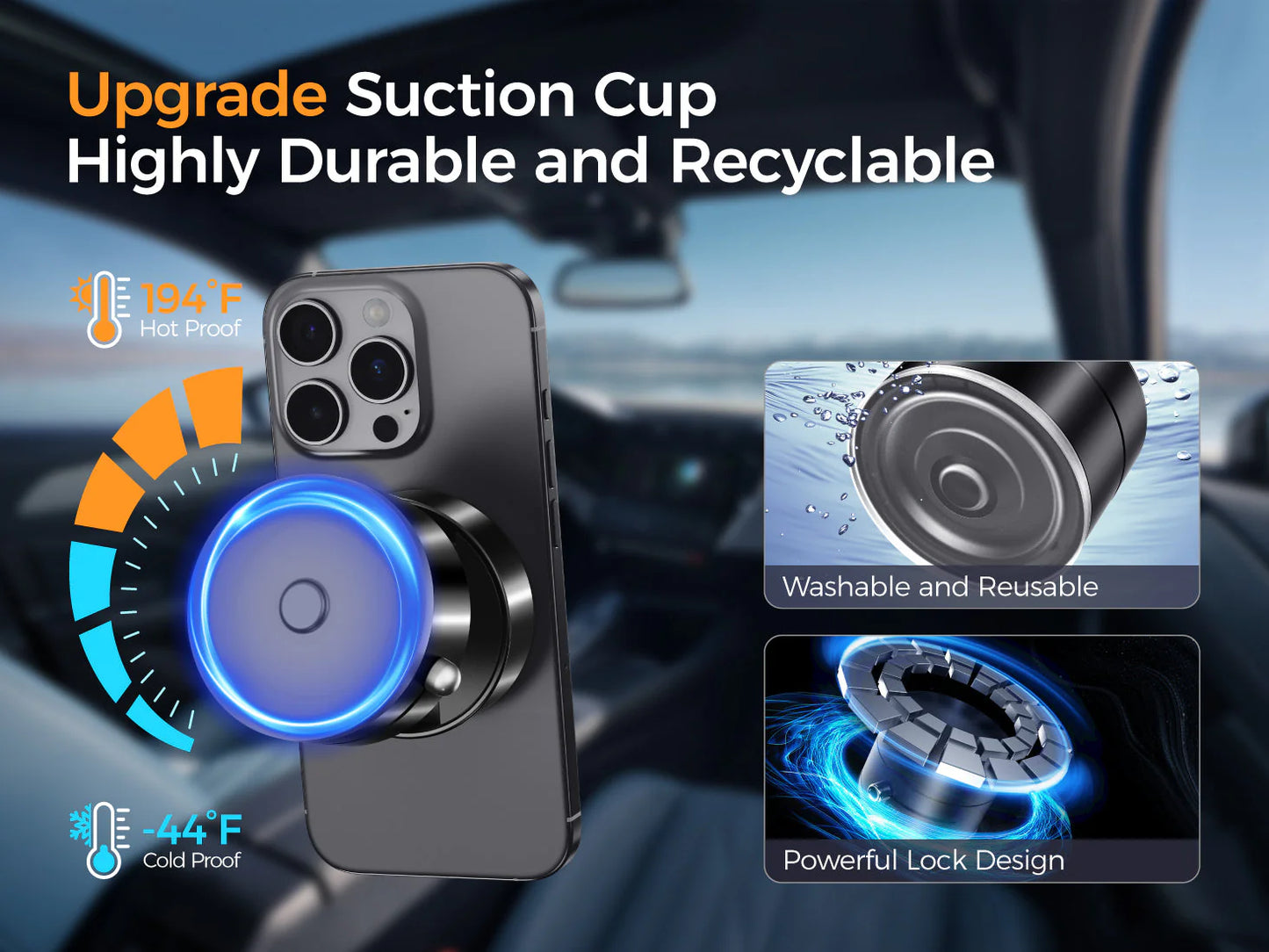 Vacuum Suction Magnetic Phone Holder