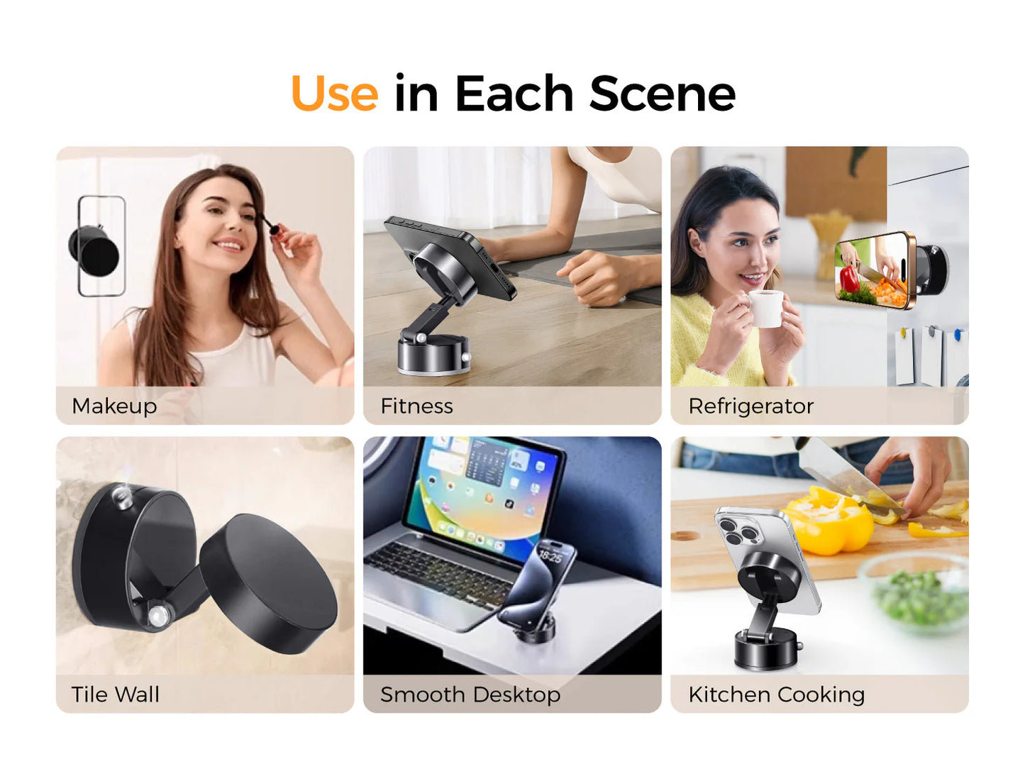Vacuum Suction Magnetic Phone Holder